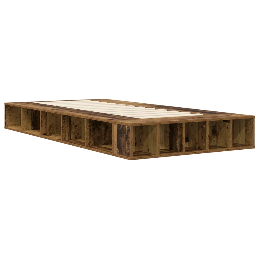 Cadre de lit avec rangement Bois ancien 80 x 200 cm - 2