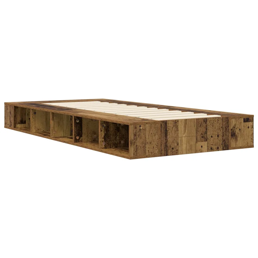Cadre de lit avec rangement Bois ancien 80 x 200 cm - 5