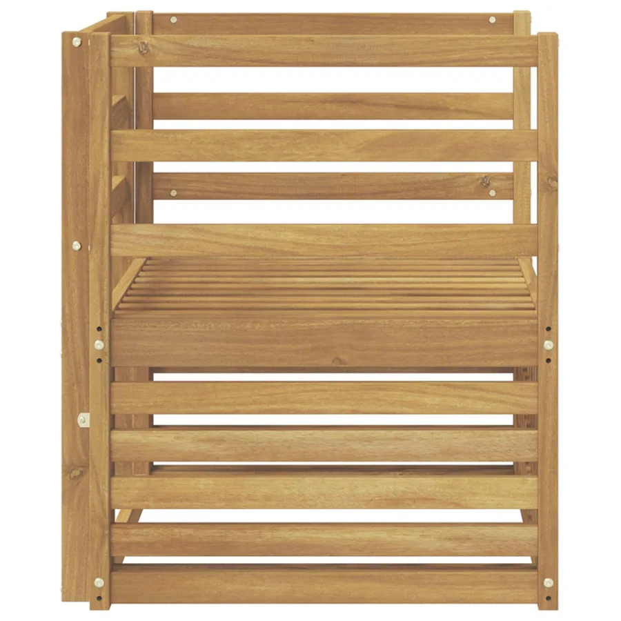 Canapé d’extérieur Bois d'Acacia Massif Blanc - 4