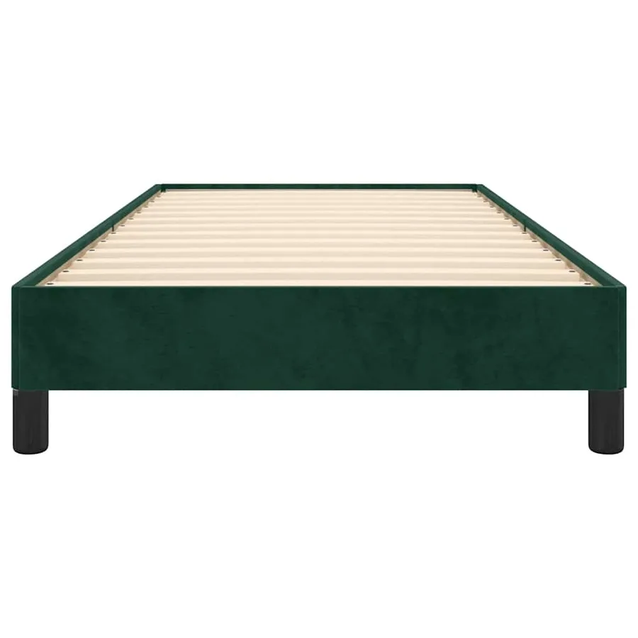 Cadre de lit sans matelas vert foncé 90x200 cm velours - 5