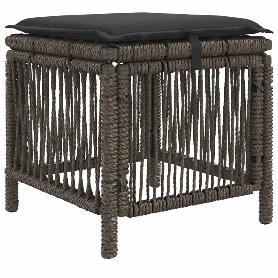 Ensemble de salle à manger pour jardin 3 pcs Gris et Gris foncé - 4
