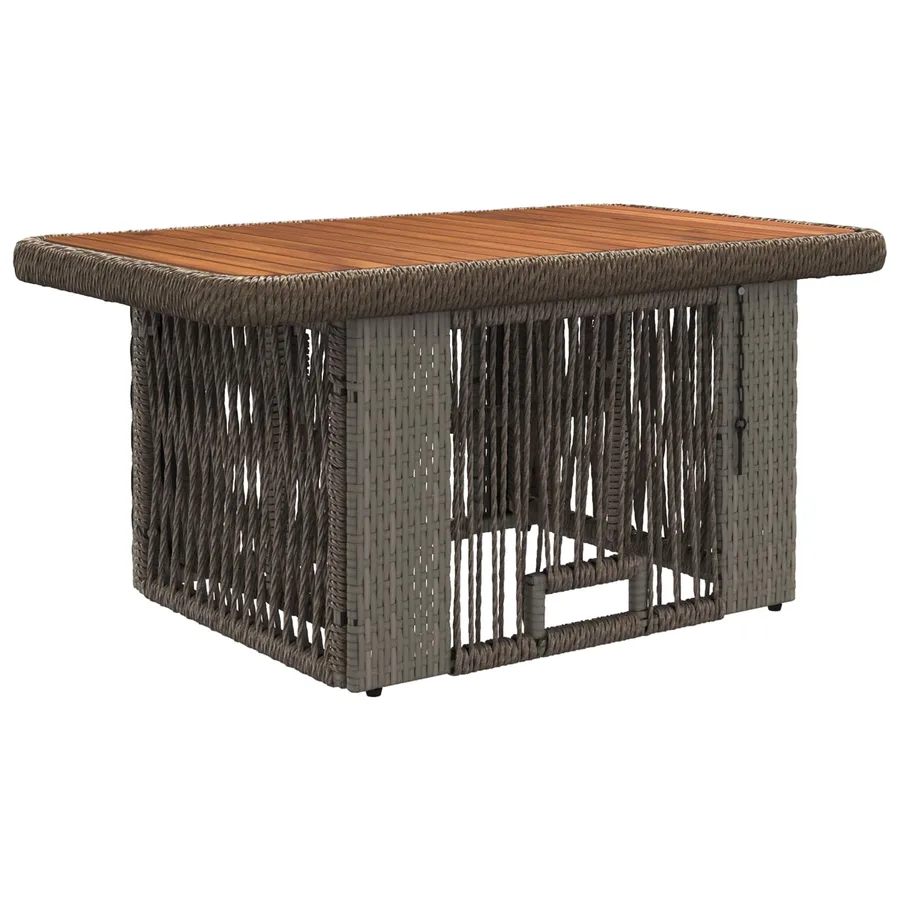 Ensemble de salle à manger pour jardin 3 pcs Gris et Gris foncé - 5