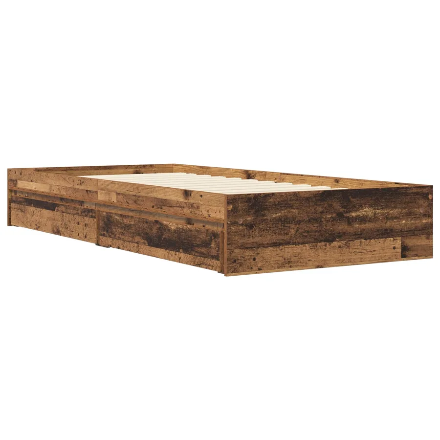 Cadre de lit avec rangement avec tiroir Bois ancien 80 x 200 cm - 5