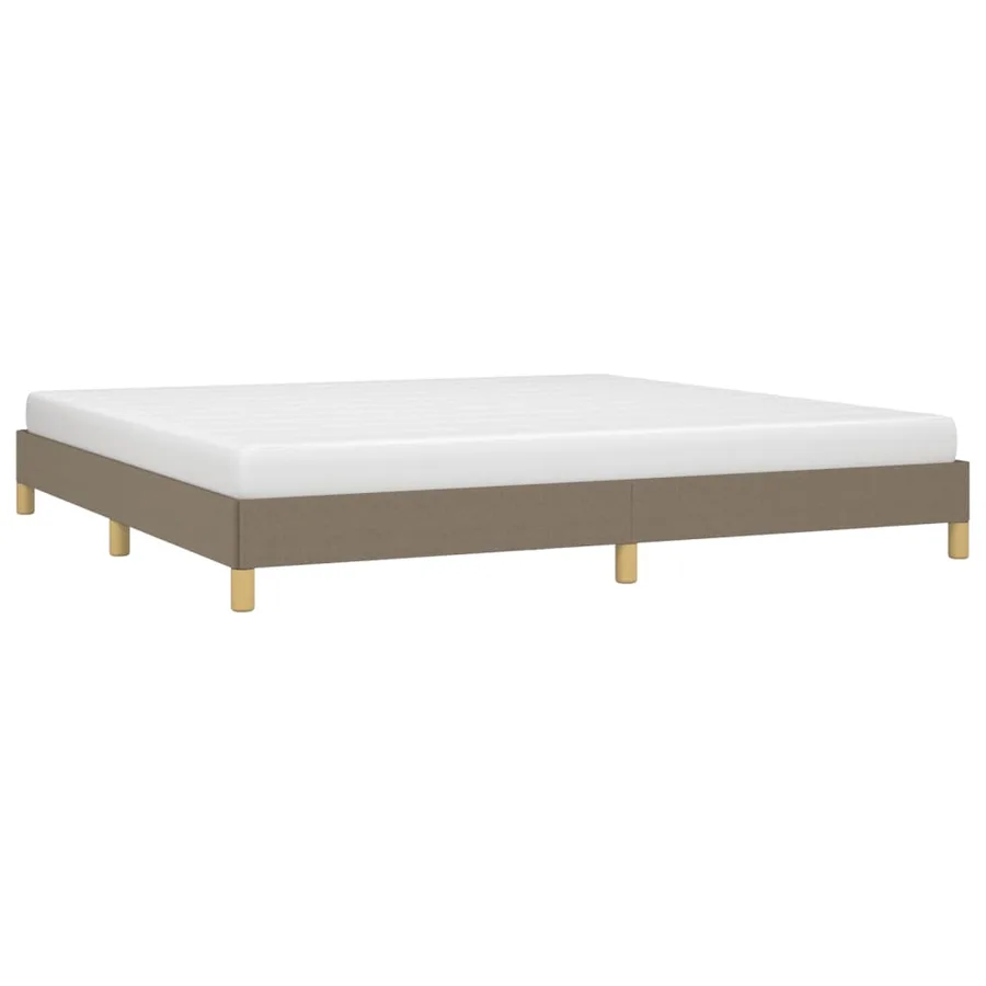 Cadre de lit sans matelas taupe 200x200 cm tissu - 3