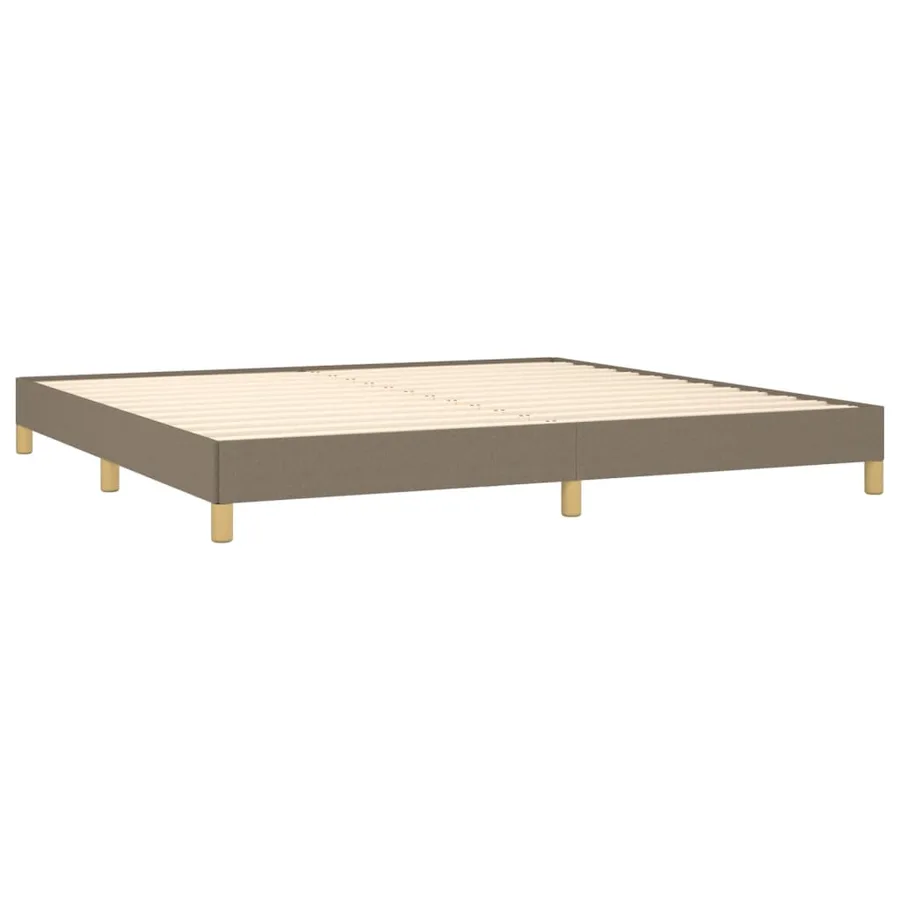 Cadre de lit sans matelas taupe 200x200 cm tissu - 4