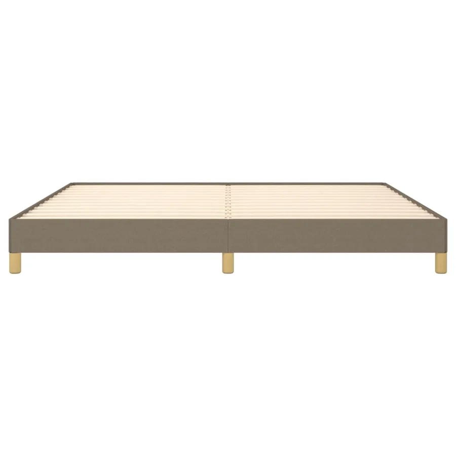 Cadre de lit sans matelas taupe 200x200 cm tissu - 5