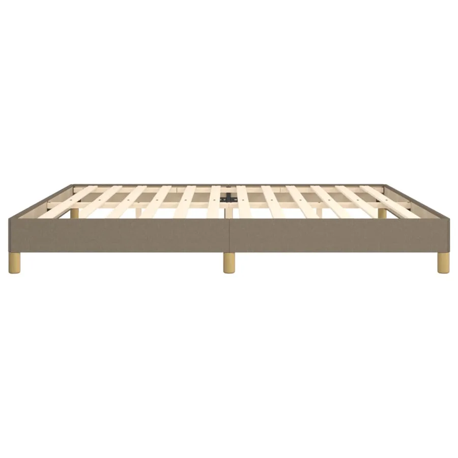 Cadre de lit sans matelas taupe 200x200 cm tissu - 6