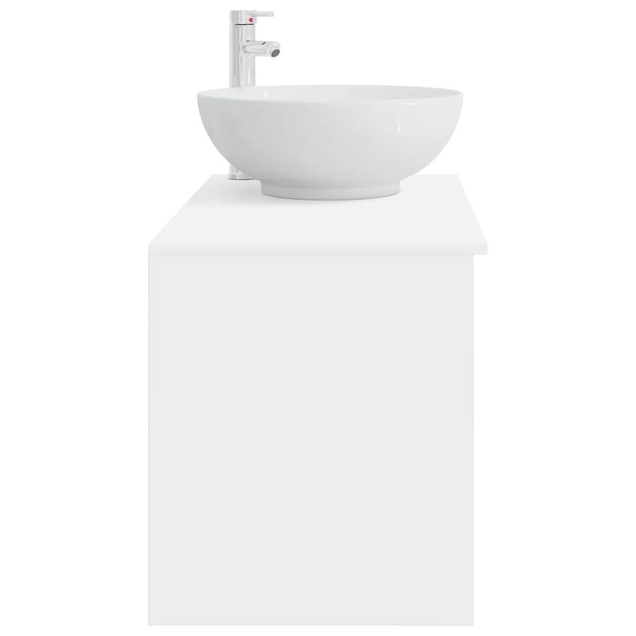 Ensemble de mobilier de salle de bain 2 pcs Blanc - 5
