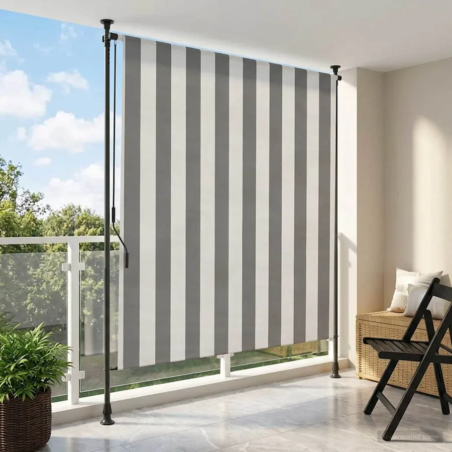 Store Roulant Extérieur Anthracite et blanc 200 x 270 cm