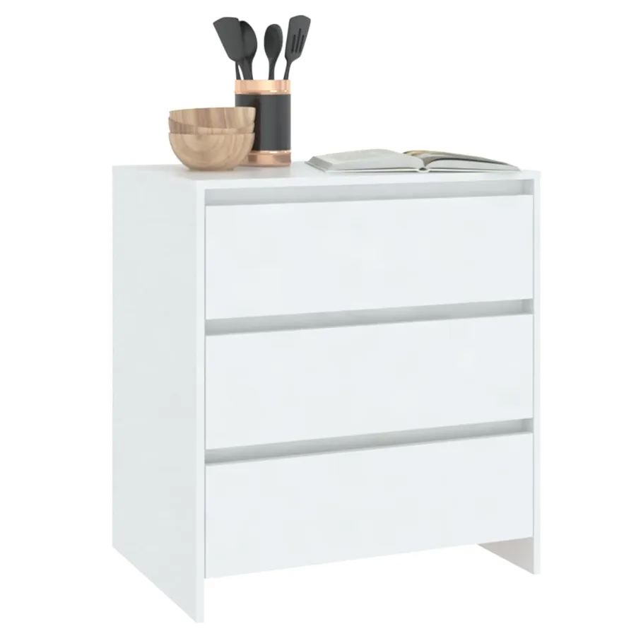 Buffet Blanc 70x41x75 cm Bois d'ingénierie - 7