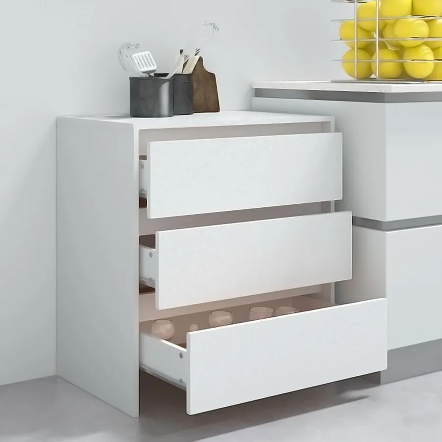 Buffet Blanc 70x41x75 cm Bois d'ingénierie - 8