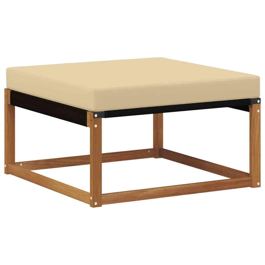 Ensemble de canapés d'extérieur 7 pcs Naturel et Beige - 6