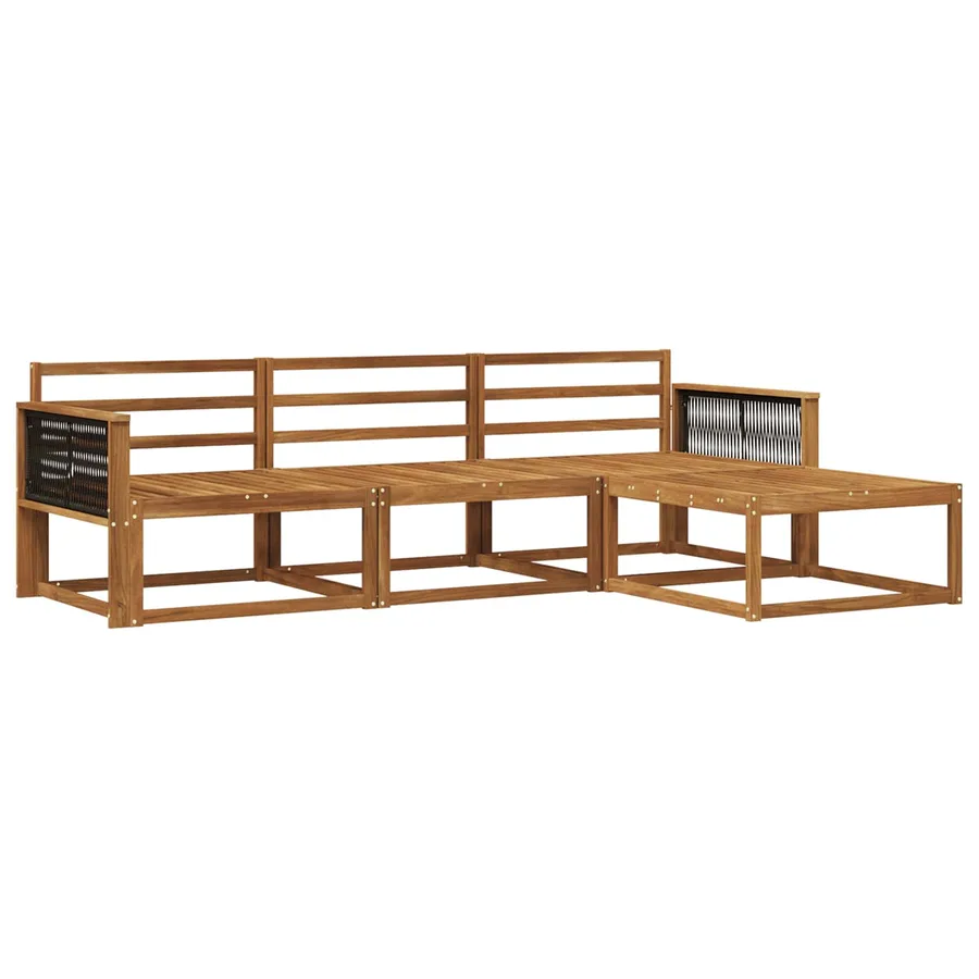 Ensemble de canapés d'extérieur 4 pcs Naturel - 2