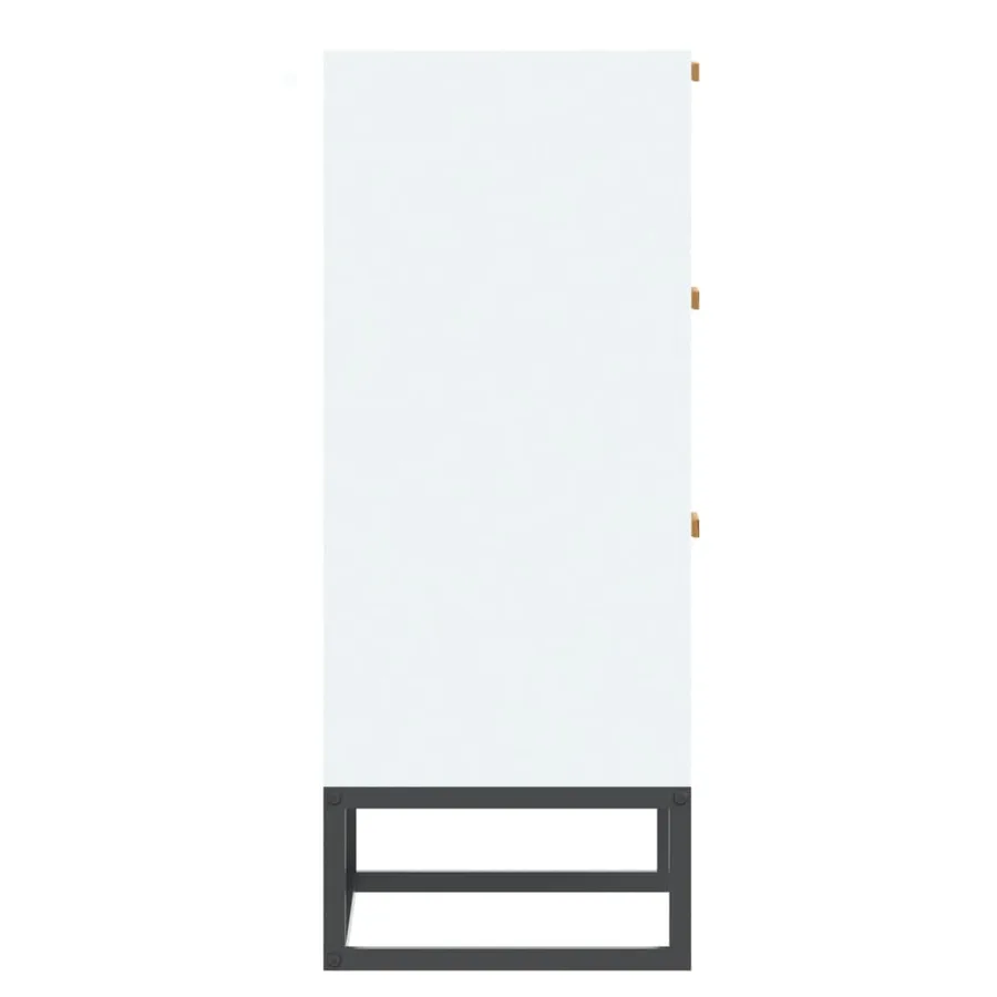 Buffet blanc 60x30x75 cm bois d'ingénierie - 5