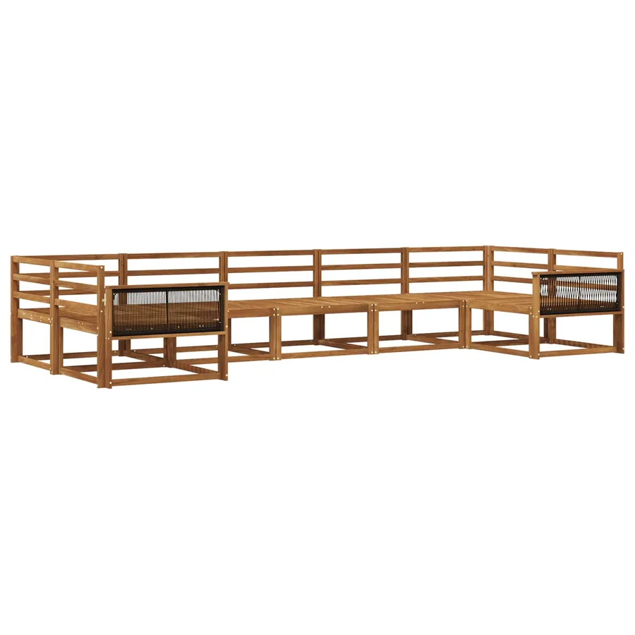 Ensemble de canapés d'extérieur 7 pcs Naturel - 2