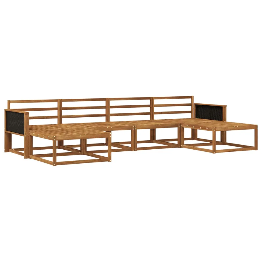 Ensemble de canapés d'extérieur 6 pcs Naturel - 2