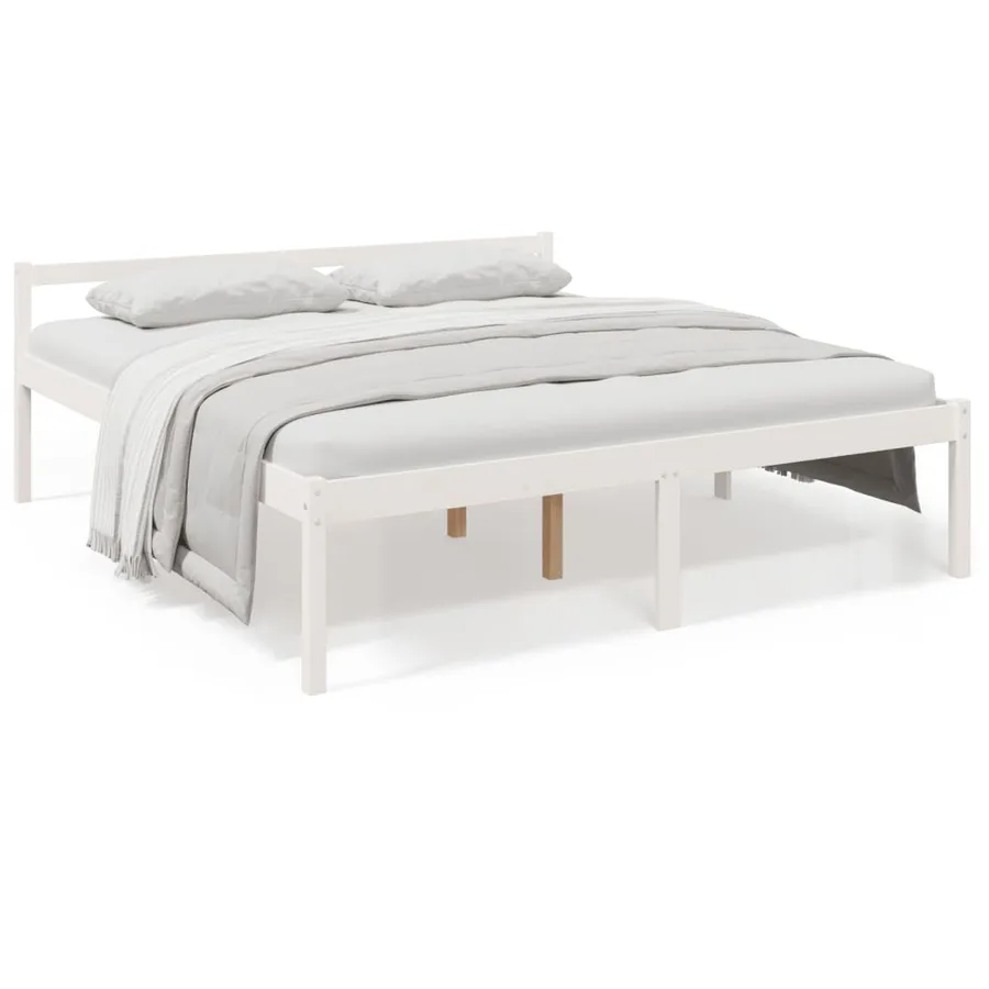 Lit pour personne âgée sans matelas 200x200 cm bois pin massif - 2