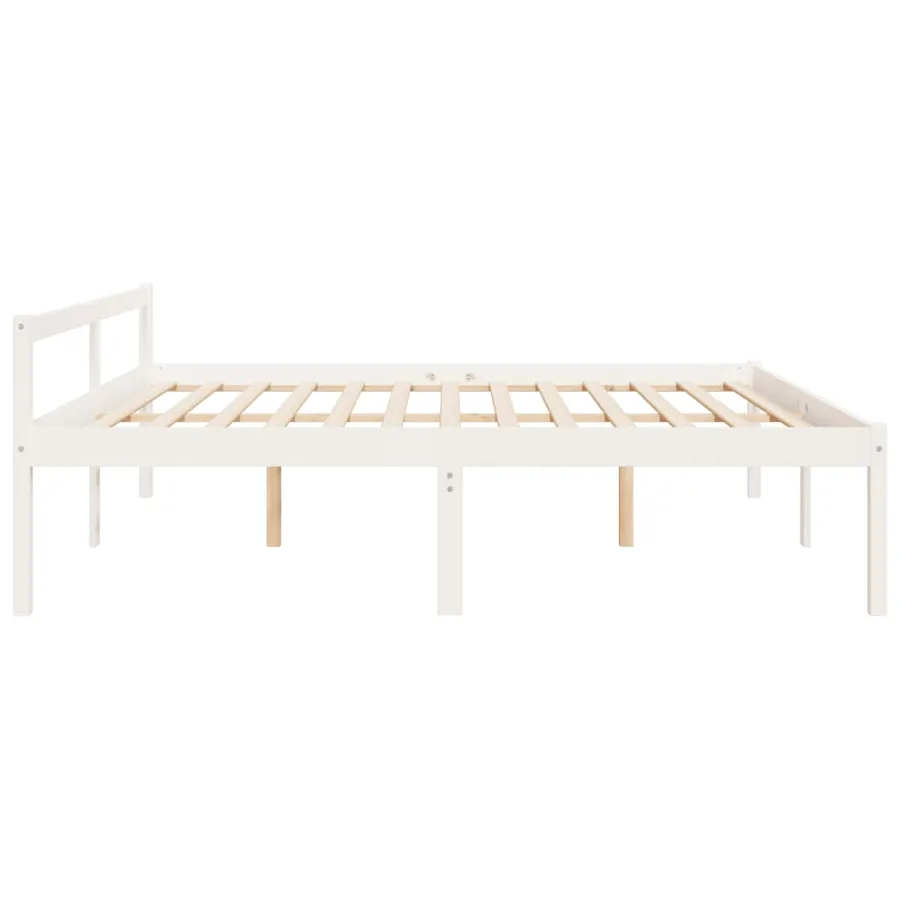 Lit pour personne âgée sans matelas 200x200 cm bois pin massif - 5