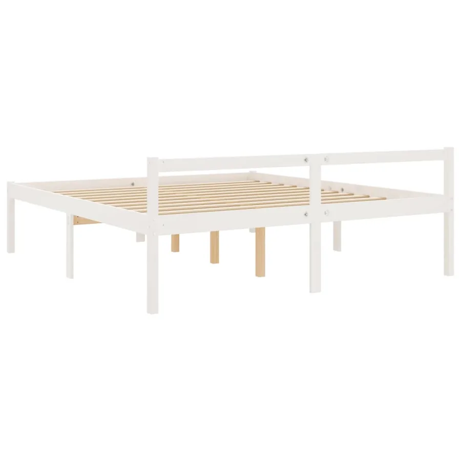 Lit pour personne âgée sans matelas 200x200 cm bois pin massif - 6