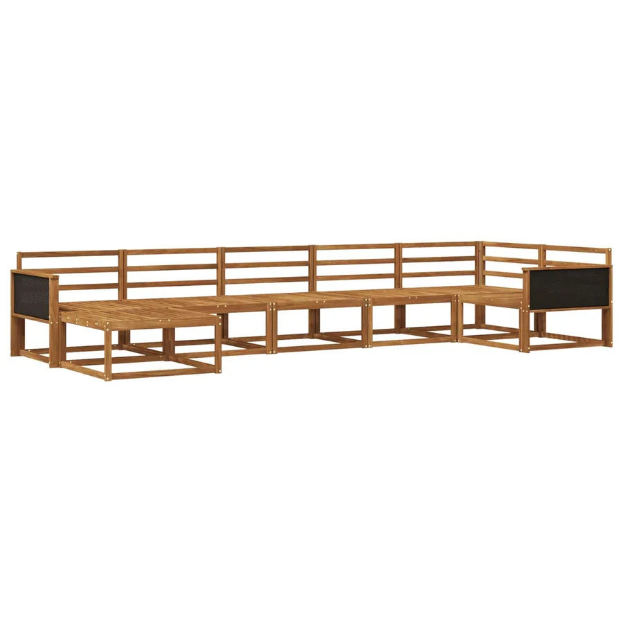 Ensemble de canapés d'extérieur 7 pcs Naturel - 2