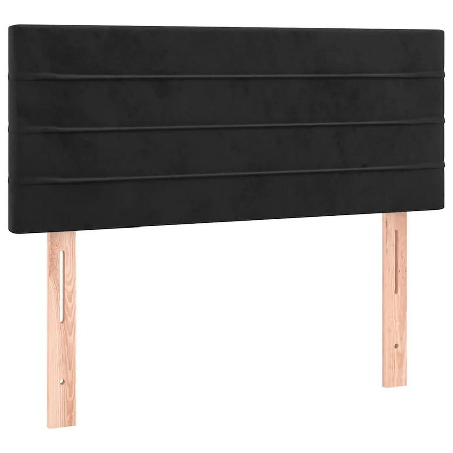 Sommier à lattes de lit et matelas Noir 80x200 cm Velours - 6