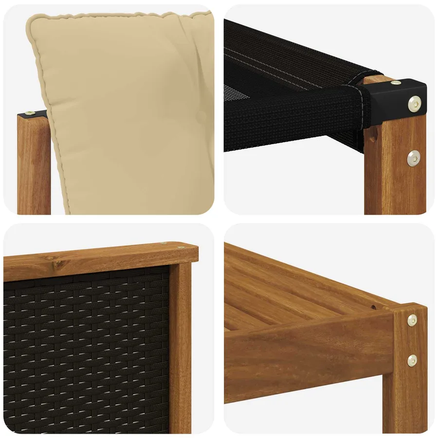 Ensemble de canapés d'extérieur 7 pcs Naturel et Beige - 6