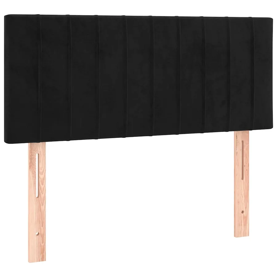 Sommier à lattes de lit avec matelas et LED Noir 80x200cm - 7