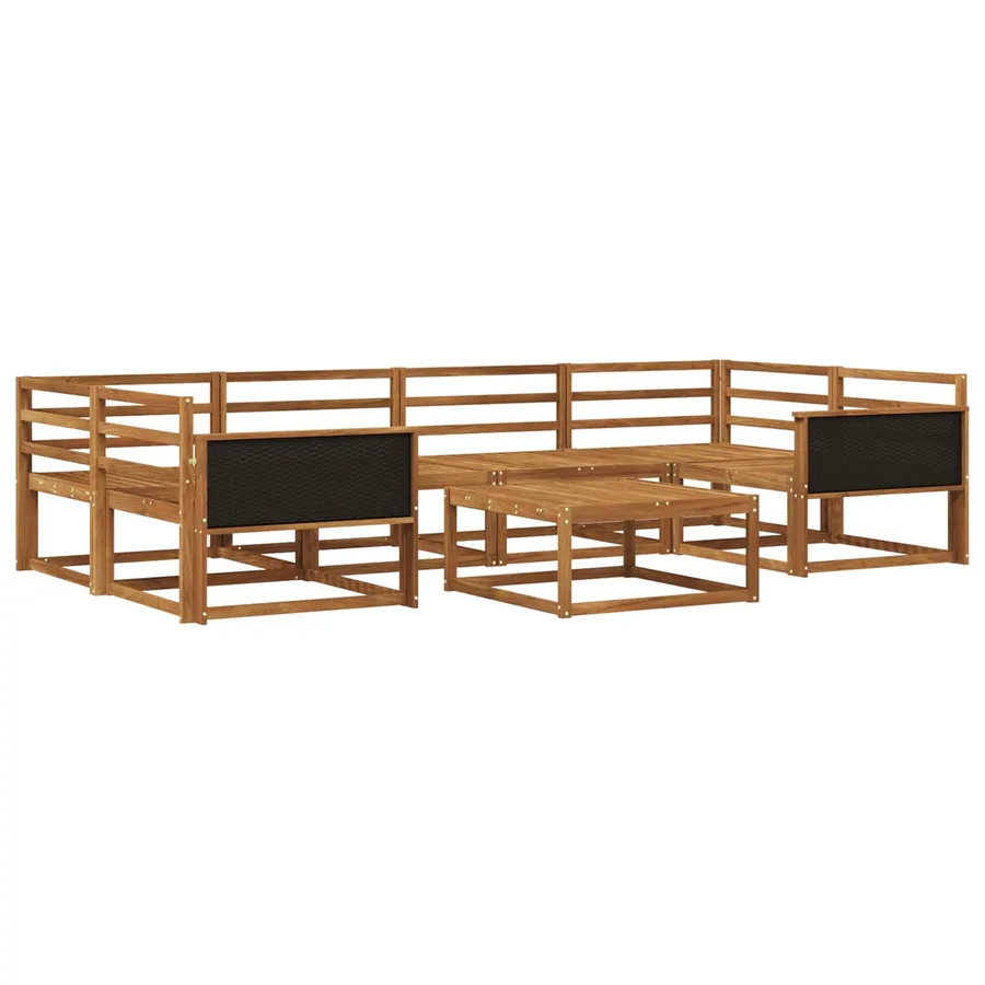 Ensemble de canapés d'extérieur 7 pcs Naturel - 2