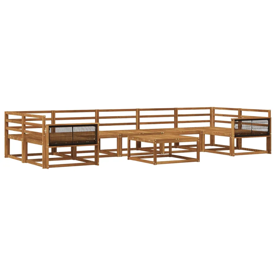 Ensemble de canapés d'extérieur 8 pcs Naturel - 2
