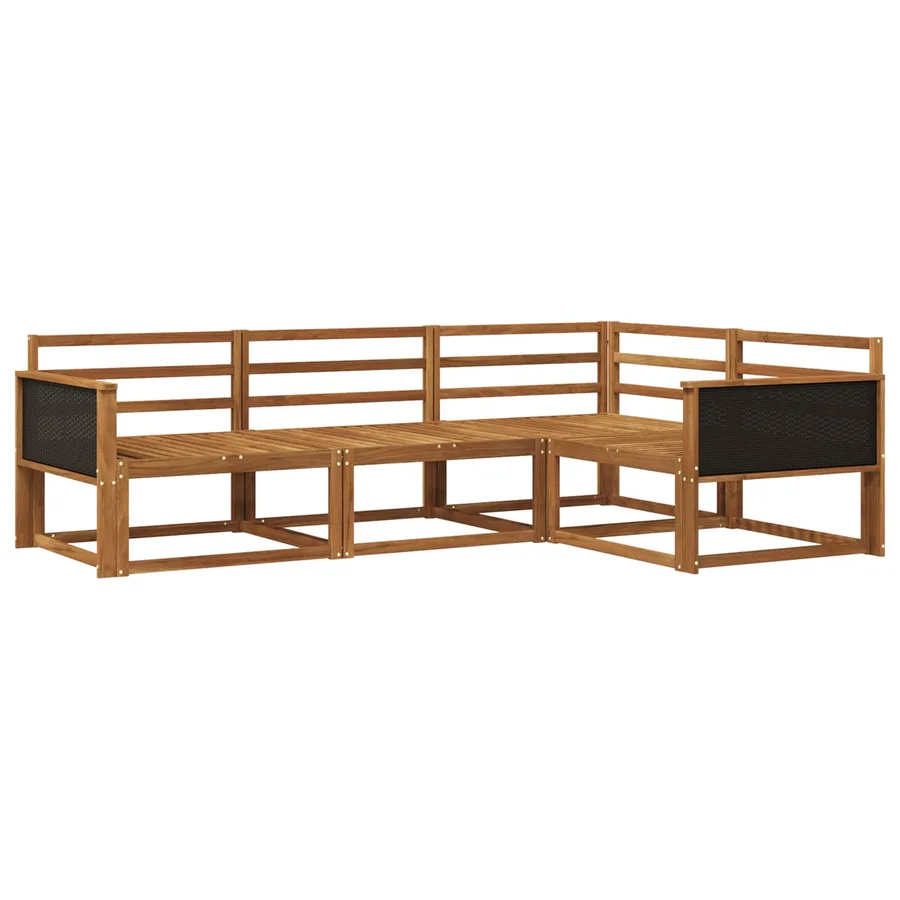Ensemble de canapés d'extérieur 4 pcs Naturel - 2