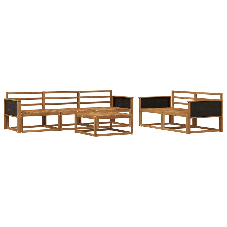 Ensemble de canapés d'extérieur 6 pcs Naturel - 2