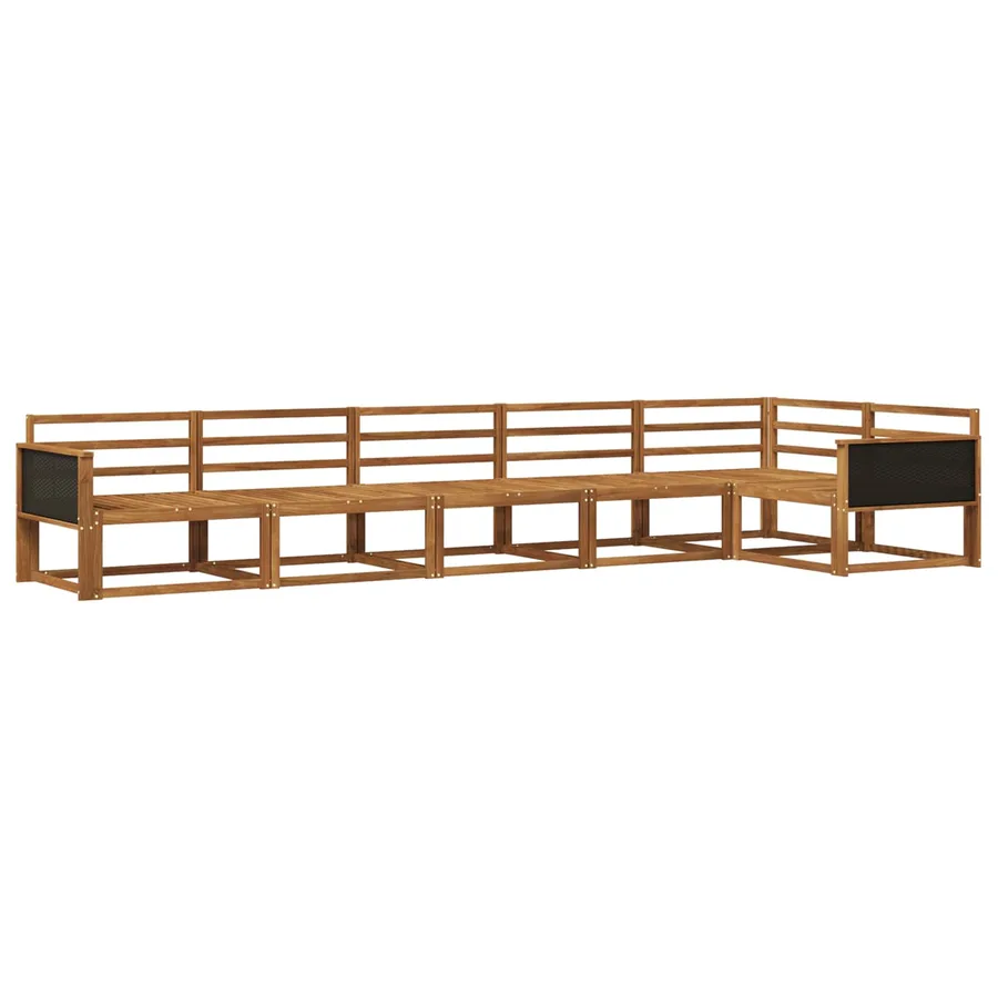 Ensemble de canapés d'extérieur 6 pcs Naturel - 2