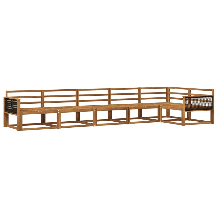 Ensemble de canapés d'extérieur 6 pcs Naturel - 2