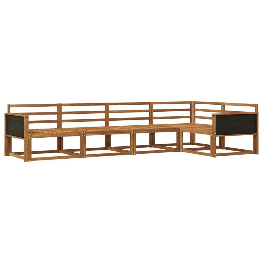 Ensemble de canapés d'extérieur 5 pcs Naturel - 2