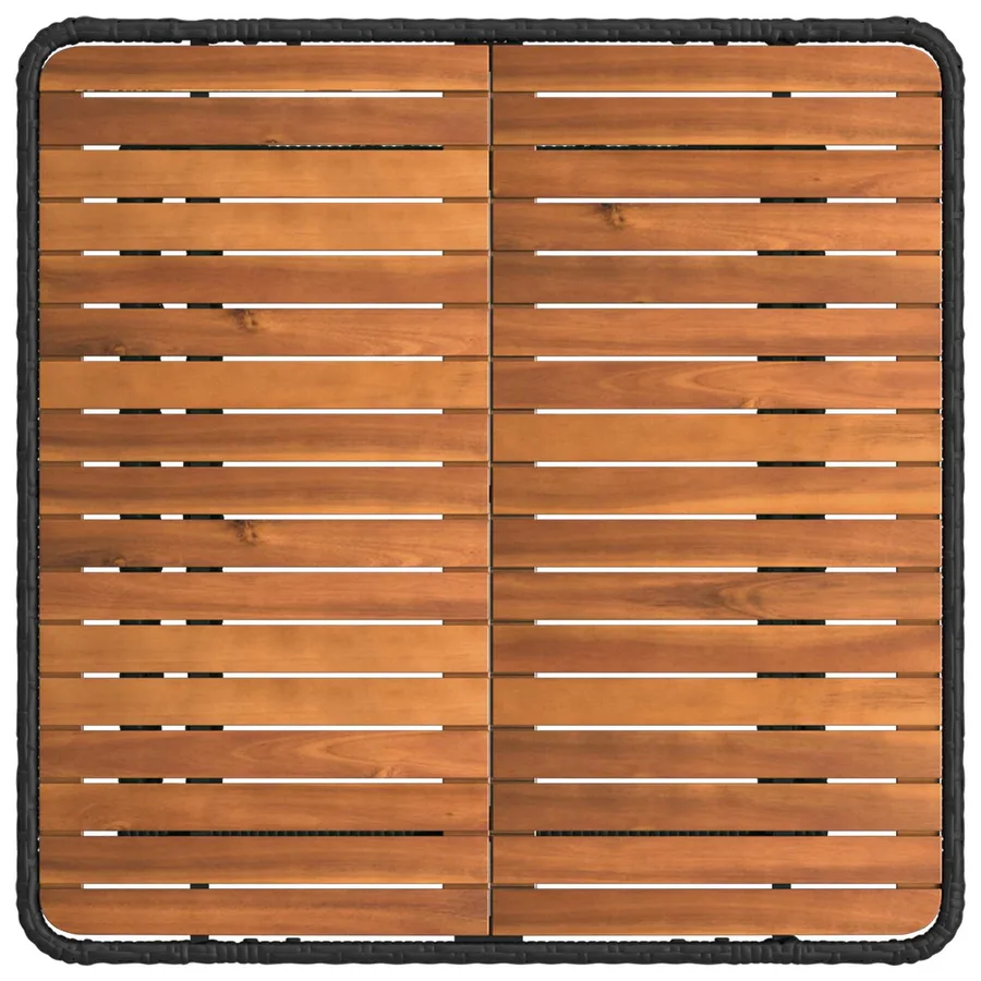 Ensemble de salle à manger pour jardin 3 pcs Noir et gris - 7