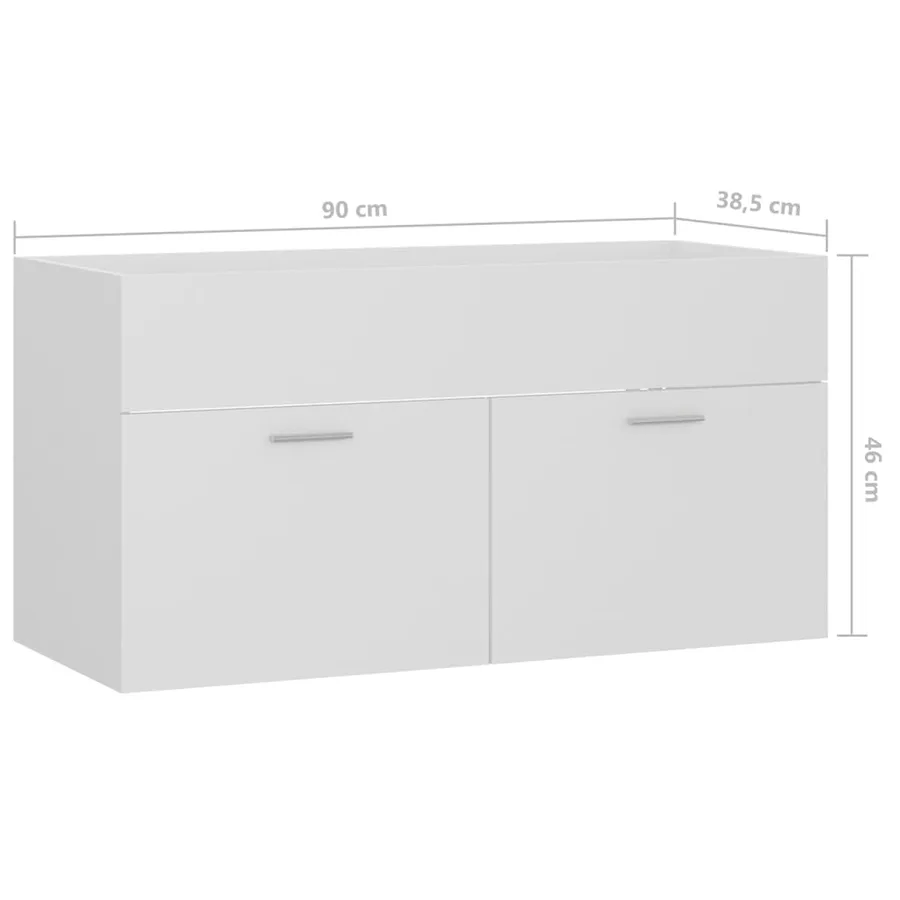 Ensemble de meubles de salle de bain Blanc Bois d'ingénierie - 20