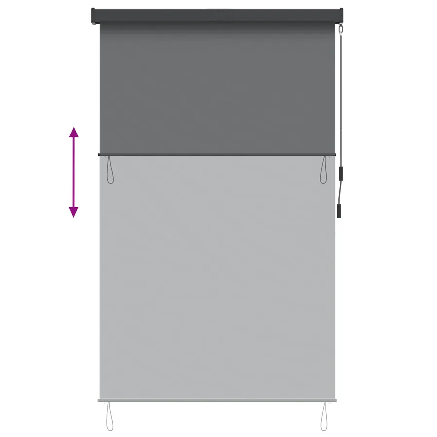 Store enrouleur Gris clair 160 x 250 cm Tissu et Aluminium - 7