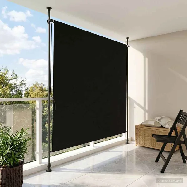 Store Roulant Extérieur Noir 100 x 270 cm