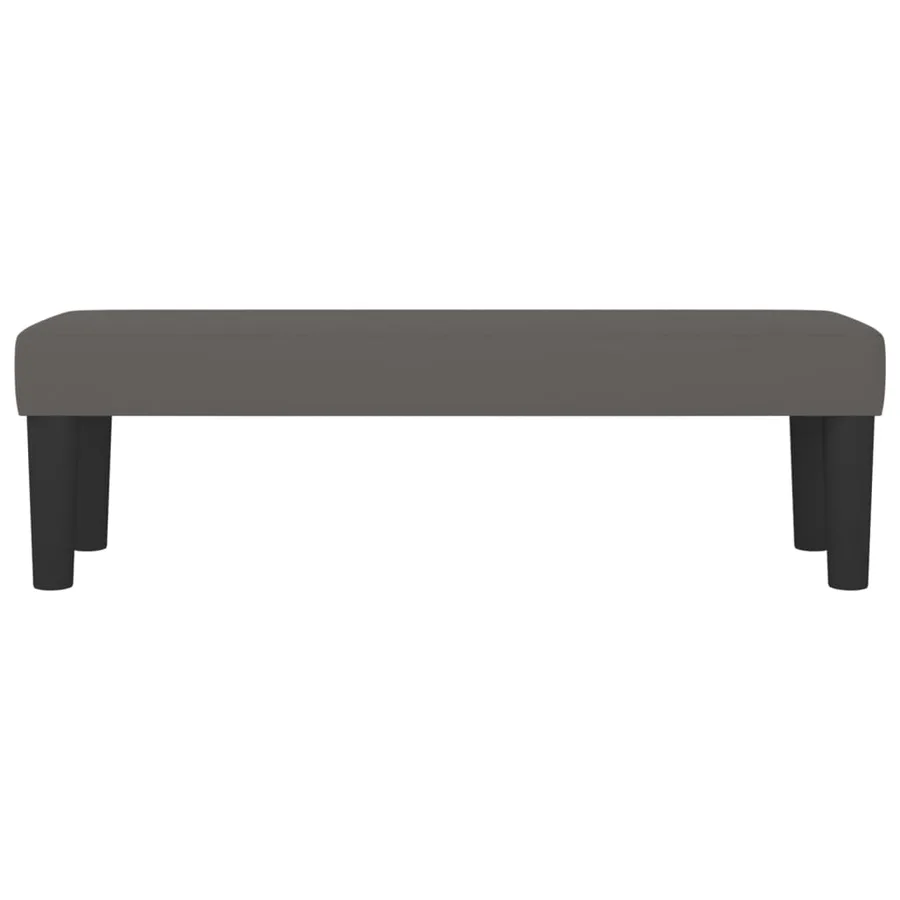 Banc Gris 100x30x30 cm Similicuir - 3