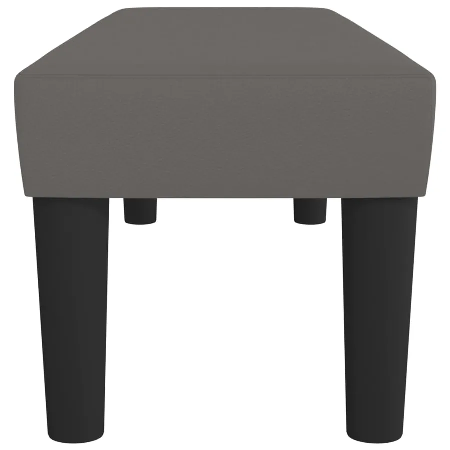Banc Gris 100x30x30 cm Similicuir - 4