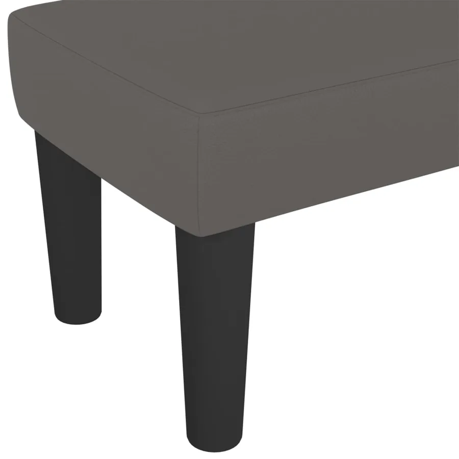 Banc Gris 100x30x30 cm Similicuir - 5
