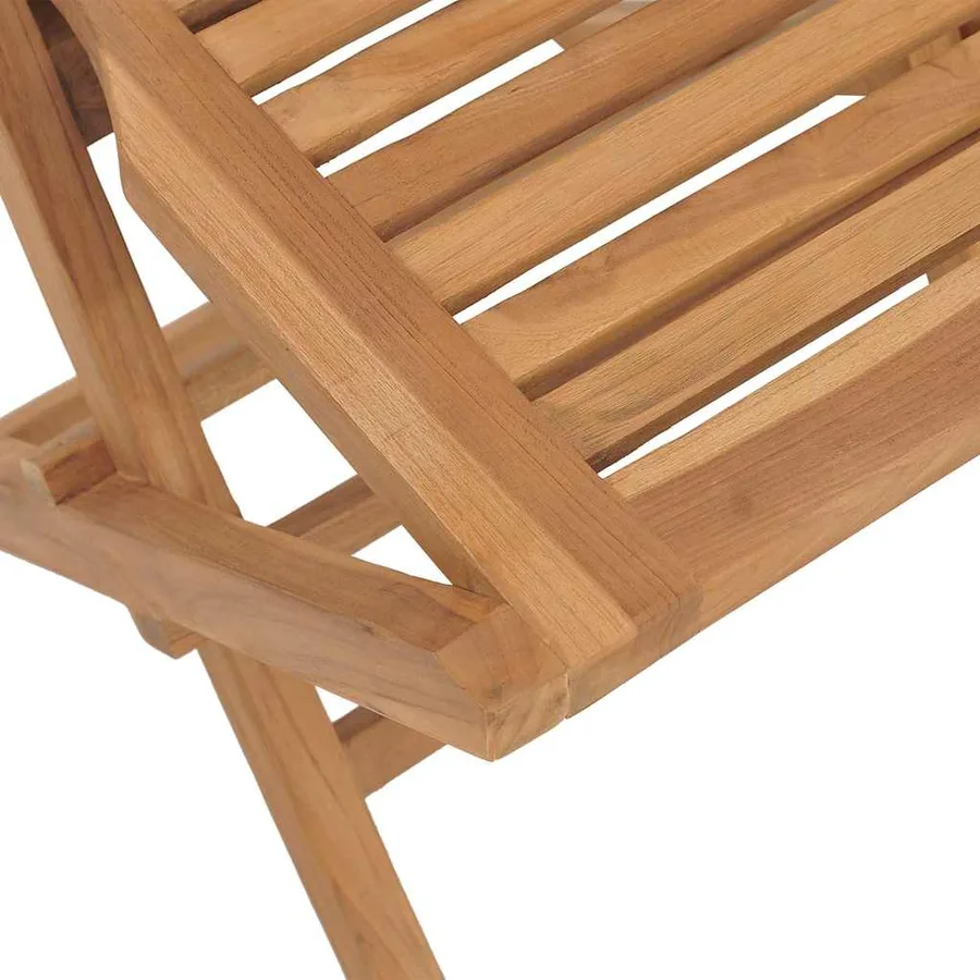 Ensemble à manger de jardin 5 pcs Bois de teck massif - 6
