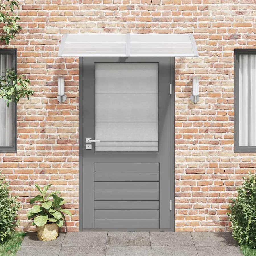 Auvent de porte Gris 150x75 cm Polycarbonate - 3