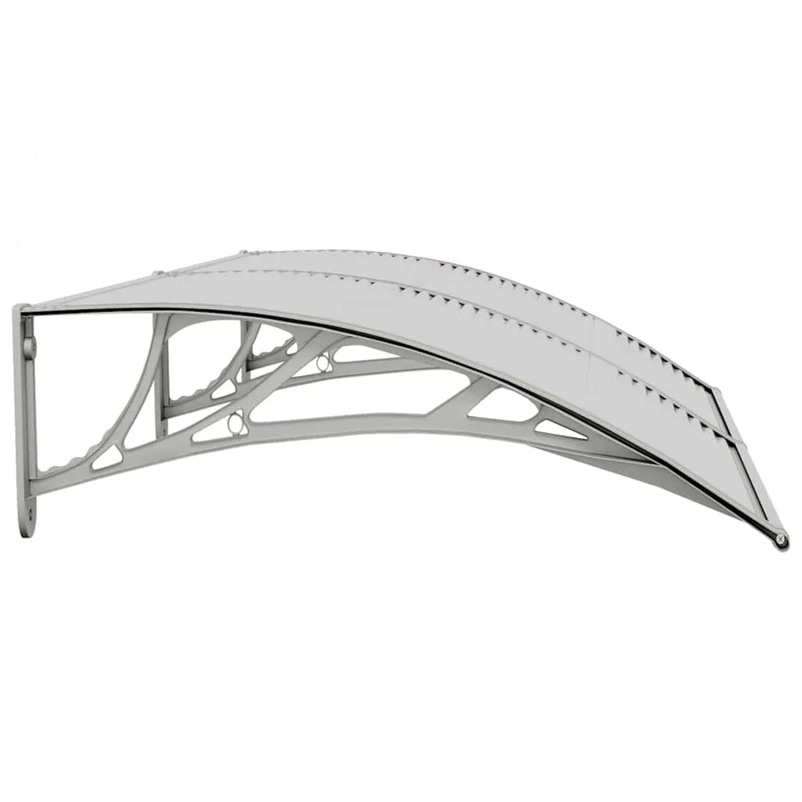 Auvent de porte Gris 150x75 cm Polycarbonate - 5