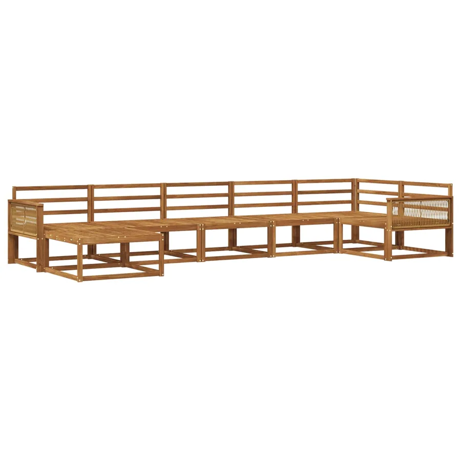 Ensemble de canapés d'extérieur 7 pcs Naturel - 2