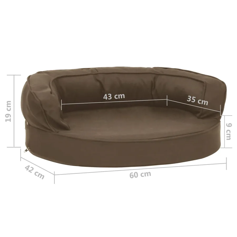 Matelas de lit ergonomique pour chien 60x42 cm Aspect de lin - 7