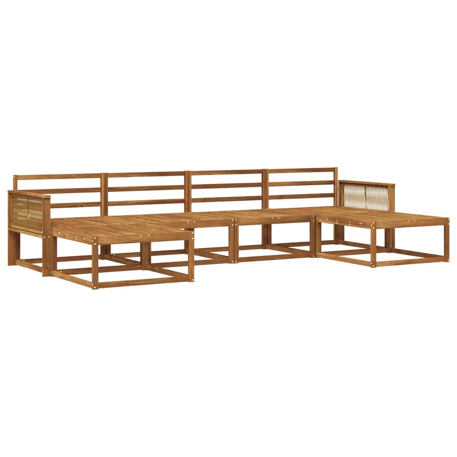 Ensemble de canapés d'extérieur 6 pcs Naturel - 2