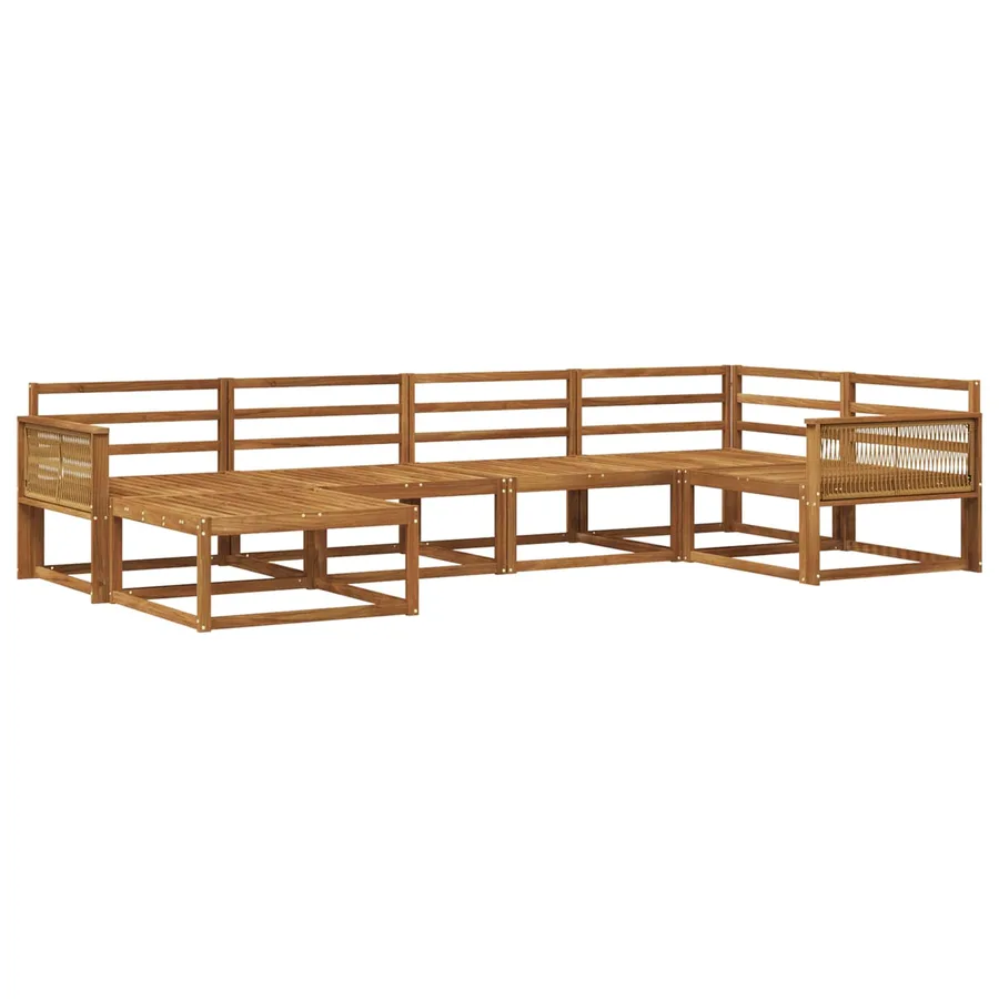 Ensemble de canapés d'extérieur 6 pcs Naturel - 2