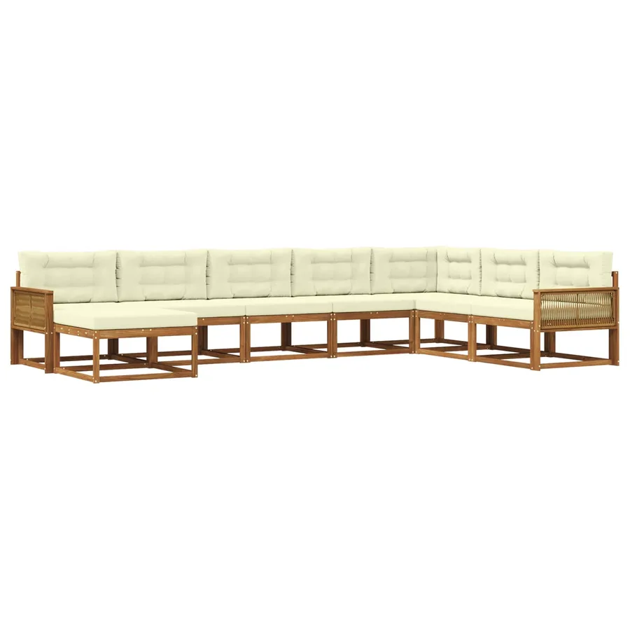 Ensemble de canapés d'extérieur 8 pcs Naturel et Crème - 2