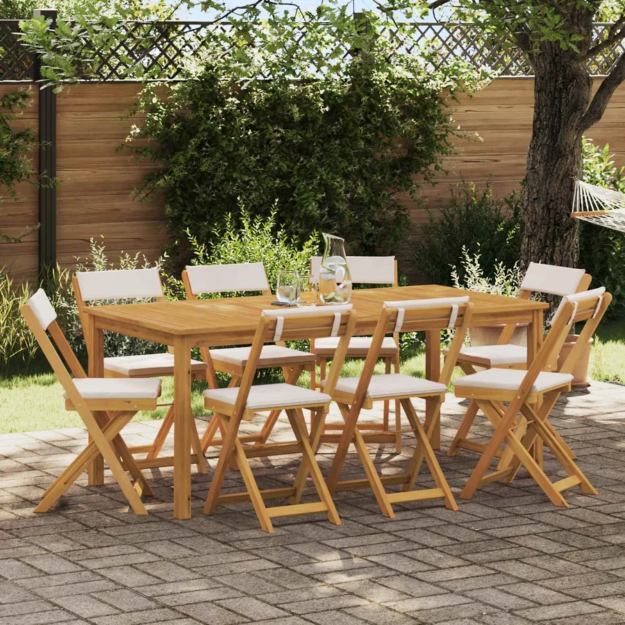 Chaises de bistrot d'extérieur 8 pcs Crème blanc